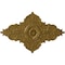 Ekena Millwork Melchor Diamond Ceiling Medallion (Fits Canopies up to 4"), 67 1/4"W x 43 3/8"H x 4"ID x 2"P, Gold CM70X43MLGLS - alternate 1